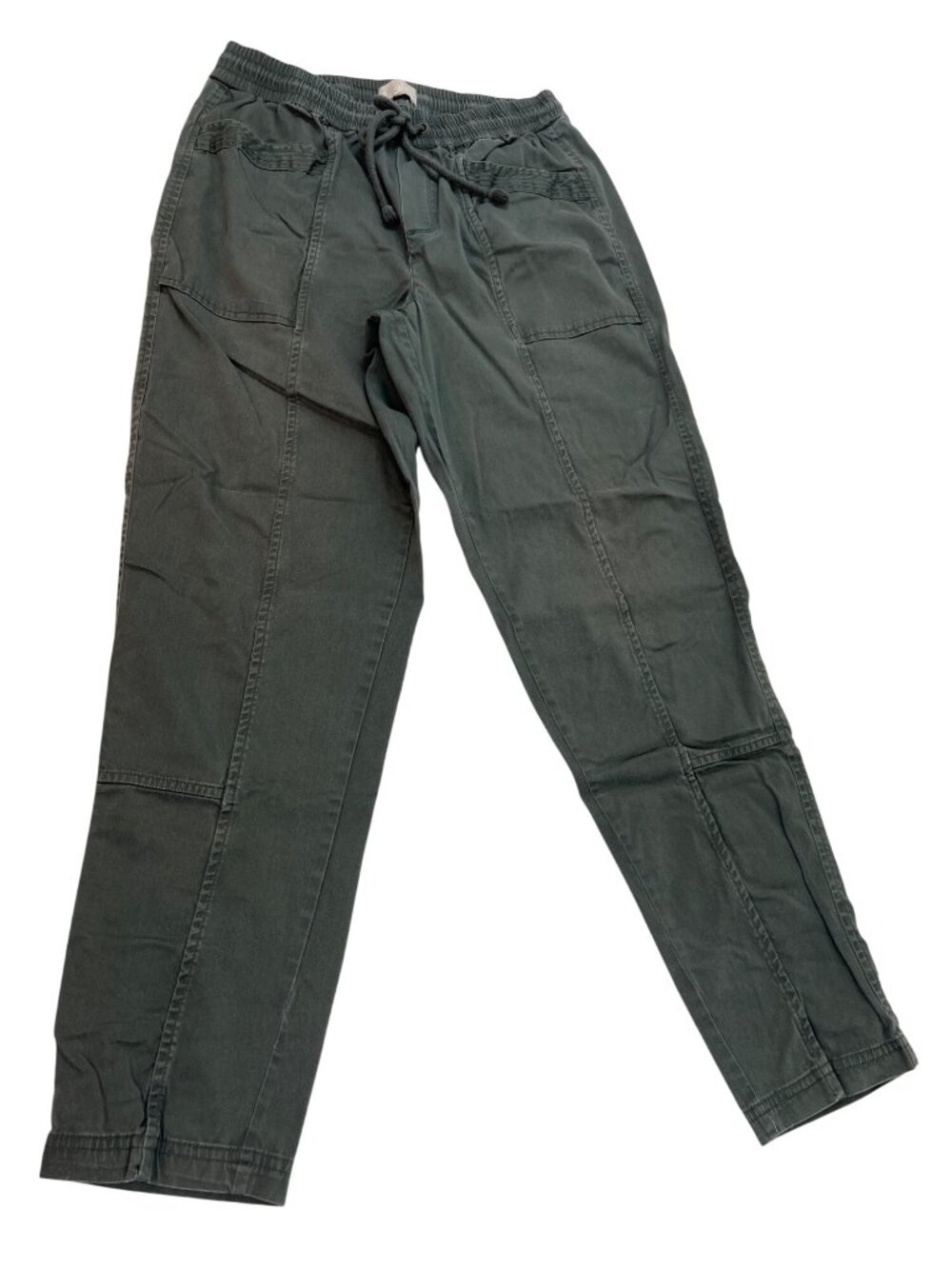 Lou & Grey Utility Jogger Pants Cotton Blend Elastic Waist Size S Gray 61j